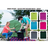 [Ready Stock] Oren Sport Quick Dry / Jersey Plain Round Neck Baju T Shirt Unisex - QD04