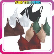 YUKSHOPING B035 Bra Sport Wanita Motif Bunga BH GYM Fitness Bra Senam Zumba Yoga Olahraga Import