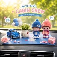 [GOAUTO] Car Decoration Cute Couple Car Decoration Gift - Complete Dashboard Display Doll Set Mini F