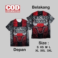 Chicago Bulls Full Print T-Shirt | Cool Men's T-Shirt l AOP Basketball Chicago T-Shirt Front Back