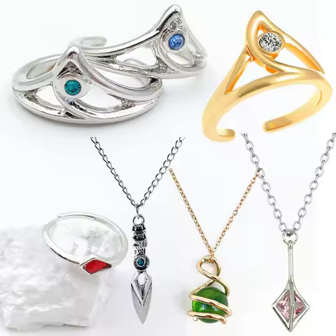 Game Trinket Jewelry Valorant Sage Jett Knife Ring Women Girl Cosplay Costume Props Accessories Reyn