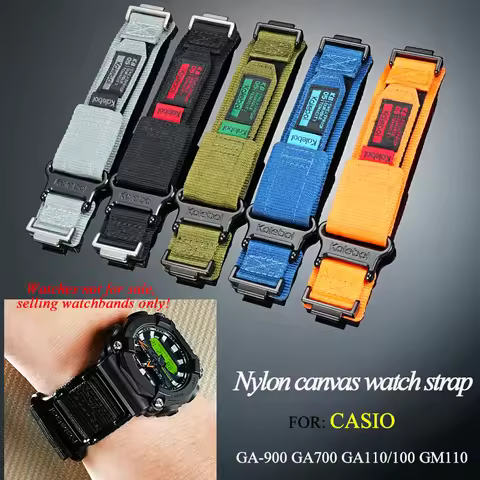 Nylon canvas watch strap For Casio G-SHOCK watch band GA-900 GA700 GA110/100 GM110 modified Men's sp