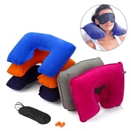 3Pcs/Set Inflatable Neck Rest Cushion Travel Pillow Sleeping Head Support Flight