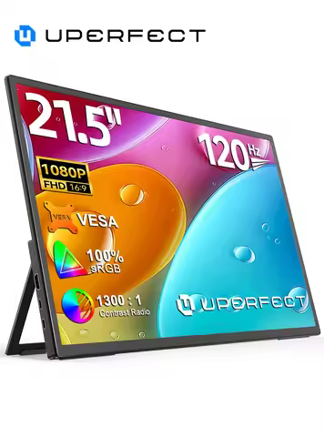 UPERFECT UMax 21 120Hz Computer Gaming Monitor with 180° Adjustable Stand 21.5" 1080P HDR Portable D