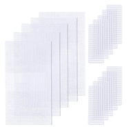 5Set Plastic Mesh Canvas Sheets for Embroidery Acrylic Yarn Crafting Knit and Crochet Projects White 108~363x44~186x1mm Hole: 4x4mm