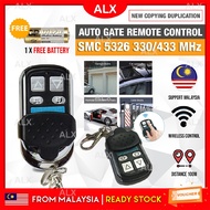 ALX Universal 4 Button Remote Autogate Door Remote Control Key SMC5326 330/433Mhz Auto Gate Controller FREE Battery