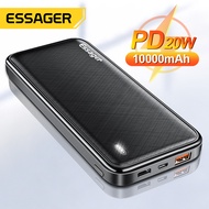 Essager PowerBank 10000Mah แบตสำรอง2USB + ประเภท C แบตเตอรี่ชาร์จเร็วสำหรับ iPhone 12 11 Huawei P40 