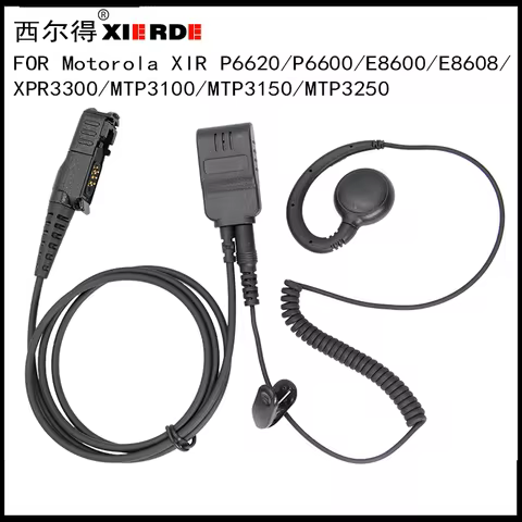 Headset Microphone for motorola Walkie Talkie Earpiece XIR P6620 P6600i E8628i E8608 MTP3150 MTP3250