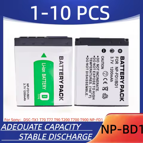 NP-BD1 digital camera battery 1850mAh NP-BD1 rechargeable battery, suitable for Sony DSC-TX1 T70 T77
