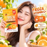 FROZA Vitamin C+ 60 Capsules | Vitamin C, Collagen Peptide, Glutathione & Zinc | Dietary Supplement 