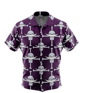 Whitebeard Jolly Roger One Piece Button Up HAWAIIan CASUAL Shirt, Size XS-6XL, Style Code67