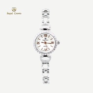Royal Crown รุ่น 6536 นาฬิกาข้อมือผู้หญิงเล็กๆกันน้ำ ล้อมเพชร แบรนด์เนมแท้ - Vayo Jewelry