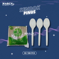 [100PCS] Pine ECONOMIC PLASTIC TABLE SPOONS