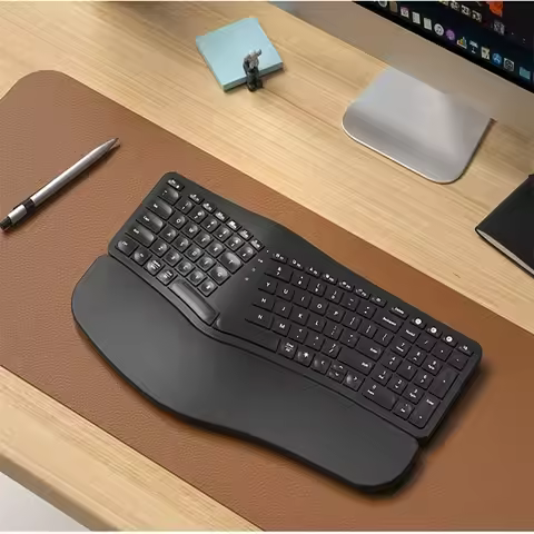 Ergonomic Wireless Bluetooth Keyboard Laptop Office Keyboard Palm Rest for Laptops Desktop Computers