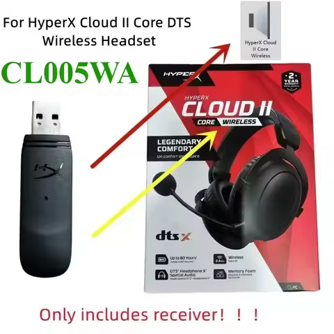 Wireless Headset USB Dongle Receiver Adapter for Kingston HyperX Cloud II CORE DTS -CL005WA