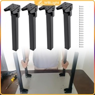 WBLight โต๊ะขา Kaki Kaki Meja พับได้4ชิ้นแข็งแรงทนทานสูง27.6 "ขาเฟอร์นิเจอร์พับขาได้โต๊ะแลปท็อปสำหรั