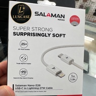 SALAMAN Nano E26 USB-C To Lightning 27W Fast Charging Cable Durable Umbrella Cord for Lightning Port