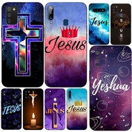 Case For Samsung Galaxy A8 A6 PLUS A9 2018 Back Cover Soft Silicon Phone black tpu Jesus Christ faith