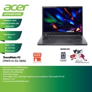 Acer TravelMate P2 TMP214-55-38JN 14'' WUXGA Laptop Steel Grey ( I3-1315U, 8GB, 256GB SSD, Intel, W1