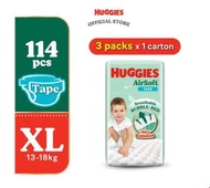 Huggies AirSoft Tape Diaper Super Jumbo Pack - XL38 XL size (3 packs)