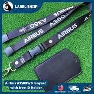 [Fast Delivery] AIRBUS A350XWB LANYARD FREE ID HOLDER