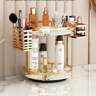 Nordic Rotated Makeup Storage Rack Cosmetic Organizer Lipstick Perfume Skin Care Product Finishing Bathroom Shelf Home Organizer