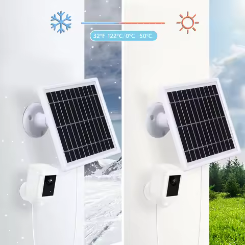 5W Solar Panels Supply IP65 Waterproof 360° Adjustable Wall Mount for Ring Stick Up Cam Battery for 