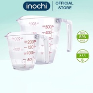 2 types of Yoko INOCHI graduated measuring cups 200ml & 500ml heat resistant, safe for babies to eat