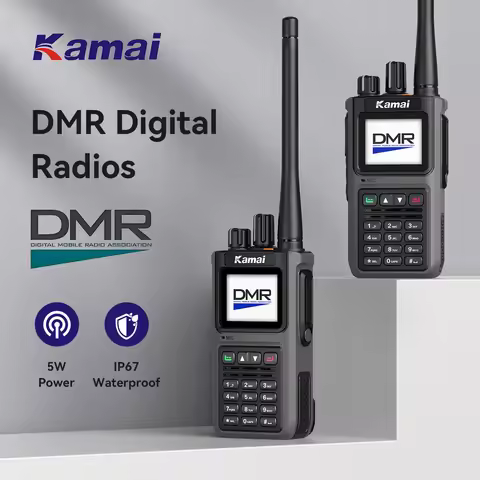 KAMAI DP-999 DMR Radio walkie talkie Long Range Waterproof AES256 Digital Ham Radio Transceiver Wire
