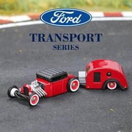 『星之漫』1:64運輸車隊拖車合金模型收藏擺件1929福特FORD-啞紅色