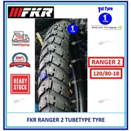 FKR MOTORCYCLE TYRE RANGER 2 120/80-18 TUBE TYPE (YEAR 2024)