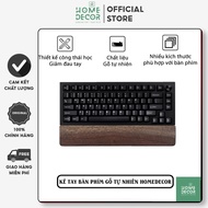 Keyboard armrest, Layout 75% 33cm, With anti-slip feet Natural wooden keyboard armrest for mechanica