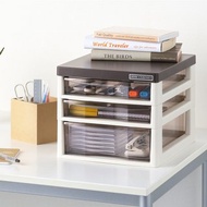 日本JEJ ASTAGE 日製桌上型頂板強化A4文件收納櫃-1大抽2小抽