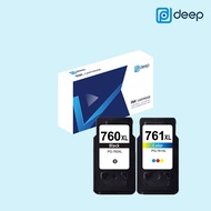 Deep 760XL Black / 761XL Color Ink Cartridge for PIXMA TS5370 PG760XL CL761XL PG-760XL CL-761XL