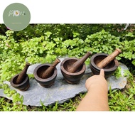 PP702 ครกไม้ตาล แกนไม้ตาล อบแห้ง ขนาดเล็ก (ขนาดประมาณ 3 - 7.5 นิ้ว)1 ชิ้น