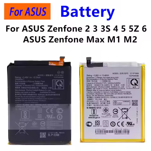 C11P1611 C11P1609 Battery For ASUS Zenfone 2 3 3S 4 5 5Z 6 Series/Max M1 M2 ZE520KL ZE551ML A500G A6
