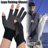 Anti Slip And Breathable Three Finger Fishing Gloves/ Wear Resistant Labor Protection Equipment/ Ela
