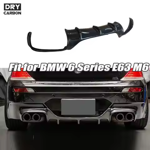 Carbon Fiber Rear Bumper Lip Diffuser Splitters Spoiler for BMW 6 Series E63 E64 M6 2006- 2010 Car A