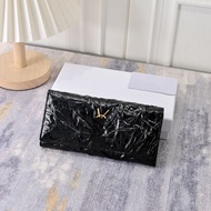 [Fishwater Boutique] Oil-Waxed Leather Long Wallet with Multiple Color Options