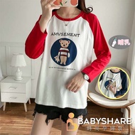 Bear Doll Color Matching Long-Sleeved Nursing Clothes Maternity BABYSHARE Fashion [J1L023C3L]