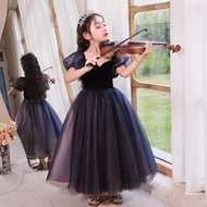 Children Dress Piano Performance Girl Little Girl Wedding Banquet Flower Girl Performance Little Hos