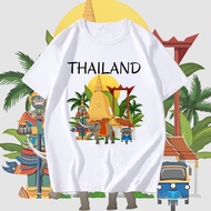 เสื้อ Bangkok Thailand Souvenir T-shirt  เสื้อที่ระลึก  ของฝากจากไทย  ไม่จำกัดเพศ cotton 100% จัดส่ง