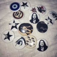 MINIMAL MINIMUM 2 PCS|BUTTON PIN|Y2K PIN|GLOSSY BUTTON PIN|AESTHETIC BUTTON PIN|VINTAGE MINI PIN BUT