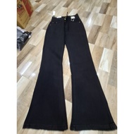 Black jin flared pants seluar perempuan pants women flare pants