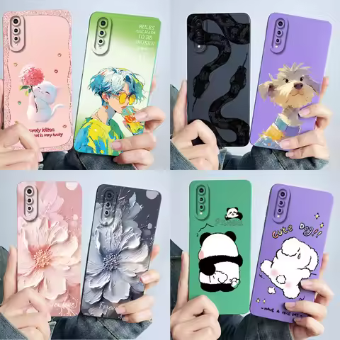 For Vivo S1 vivo Z1x V17 Neo Phone Case 1907 V1907 Cover V1913A 1917 Silicone Cute Panda Flower Boys
