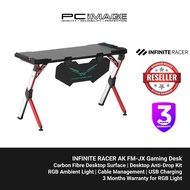 INFINITE RACER AK FM-JX Gaming Table - 1.2M Length 1.8CM Thickness RGB Light Cable Organizer USB Cha