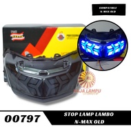 Lampu Stoplamp Belakang Variasi Model Lamborghini 3 in 1 Motor Yamaha Nmax Old 2019-2018-2017-2016-2