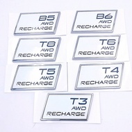 Suitable for Volvo Plug-In Hybrid T8 Car Logo Tail Logo Modified T4 T5 T6 B5 B6 Dual Engine Diagonal