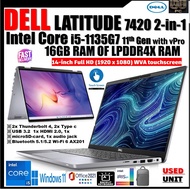 Dell Latitude 7420 2-in-1- i5-1135G7 11Th Gen with vPro 16GB RAM 512GB SSD 14-inch Full HD (1920 x 1
