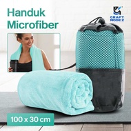 Quick Dry Microfiber Towel 100x30cm with Storage Bag - W-580